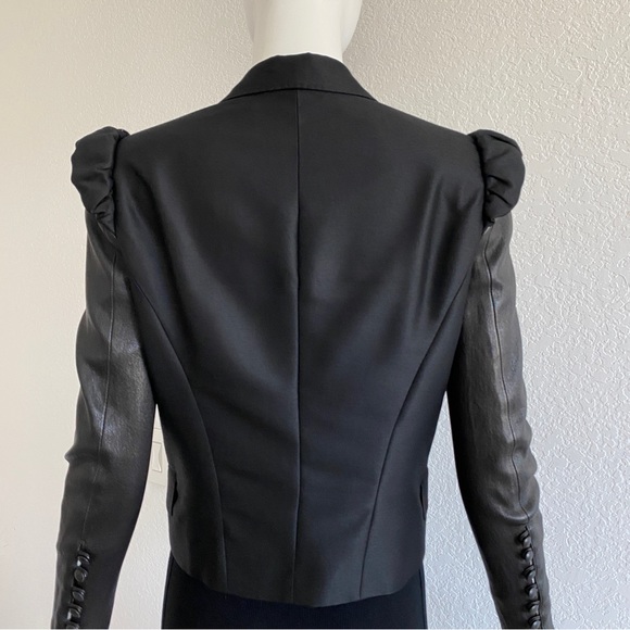 viktor & rolf black rushed shoulder blazer - Picture 7 of 8